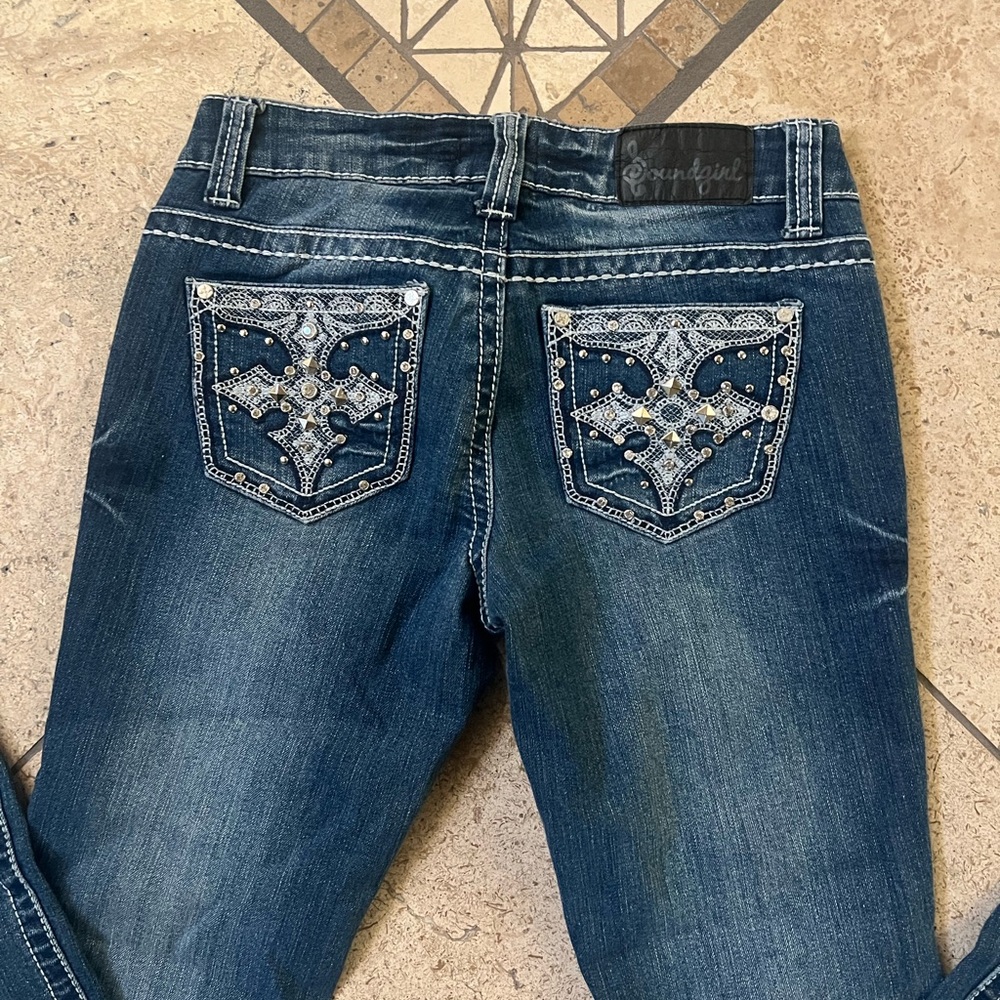 Soundgirl Dark Blue Boot Cut Jeans